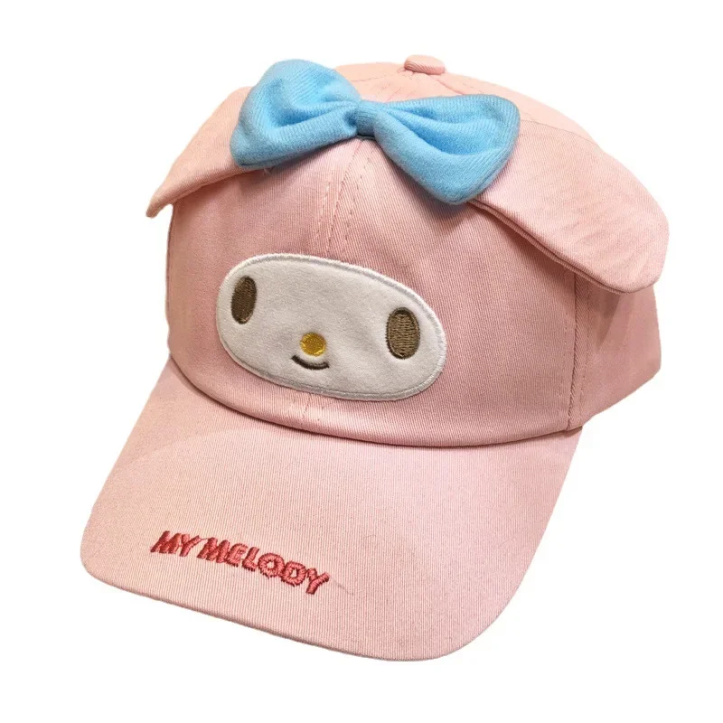 Sweet Kuromi Anime Kawaii MINISO Kids Baseball Cap Boys Girls Cute My Melody Warm Sunscreen Visor Hat Lovely Gifts for Girls