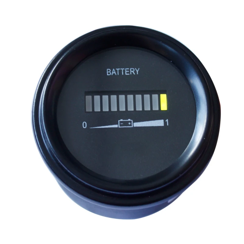 Indicador de medidor de batería de plomo ácido 12V/24V/36V/48V/60V/72V/80V/96V/144V Monitor de nivel y capacidad de batería para carrito de golf, carretilla elevadora,