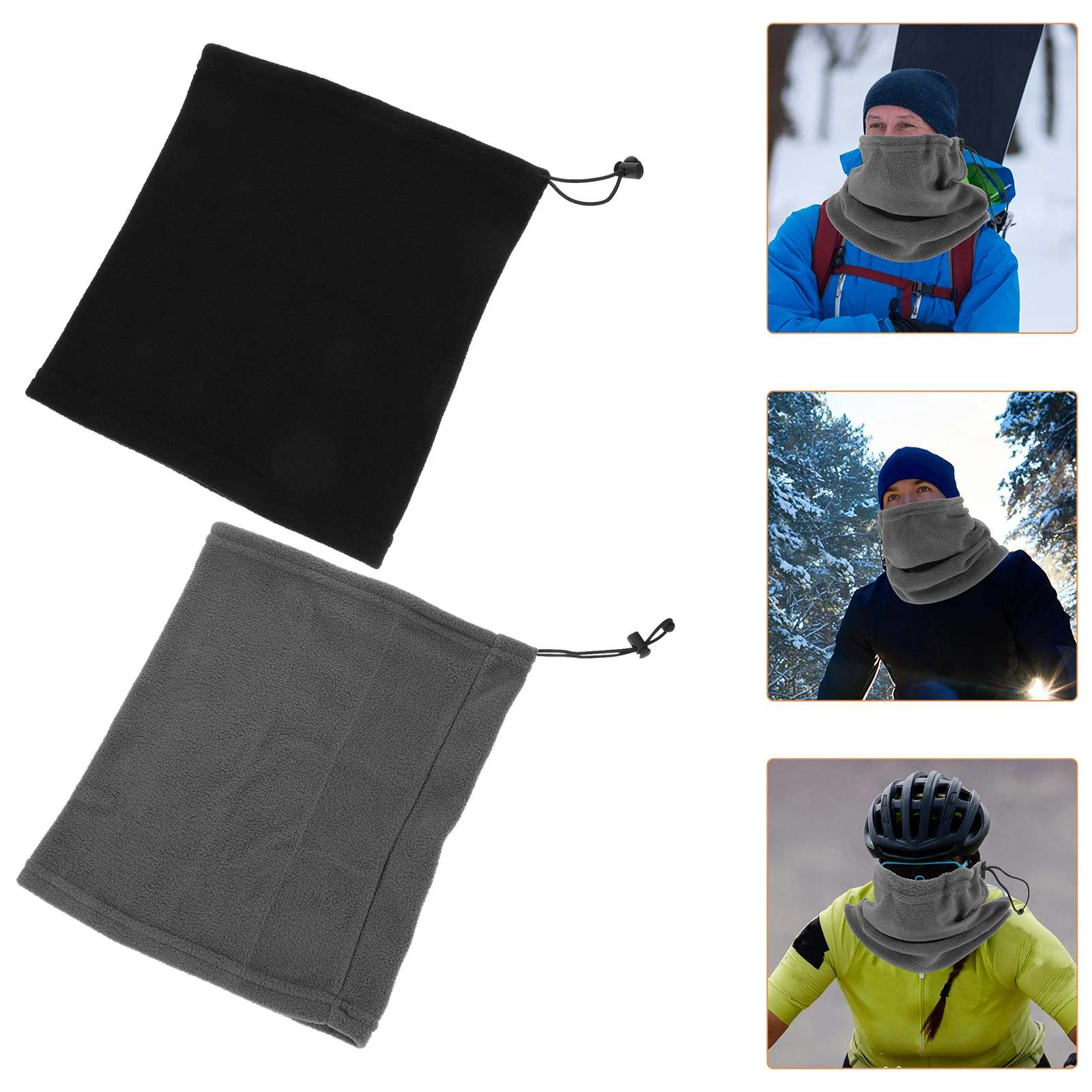 

2 Pcs Ski Mask for Men Windproof Outdoor Neck Warmer Gaiters Warmers Winter Miss