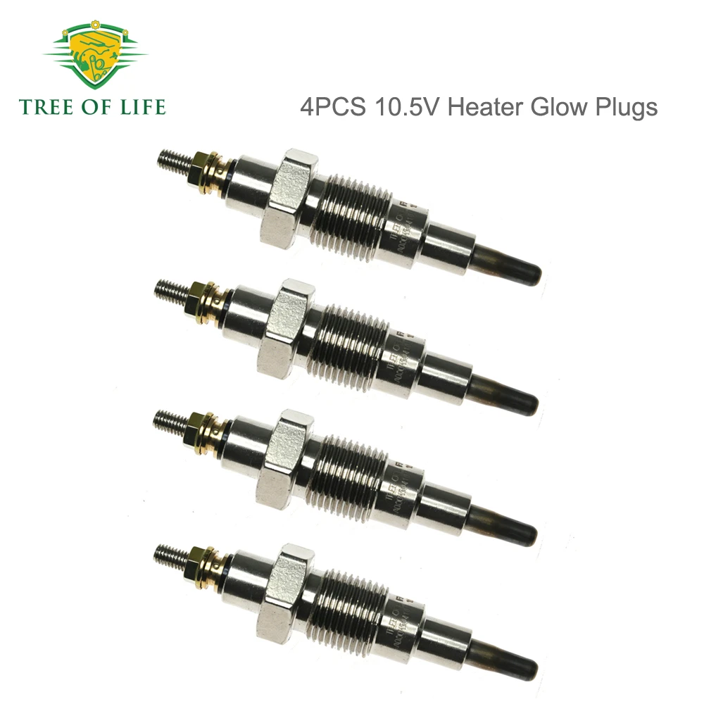 

4x 10.5V Heater Glow Plugs For Deutz Case IHC MC CORMICK Mercedes-Benz OM 636 Classic 0001594101 A0011592501 88900066