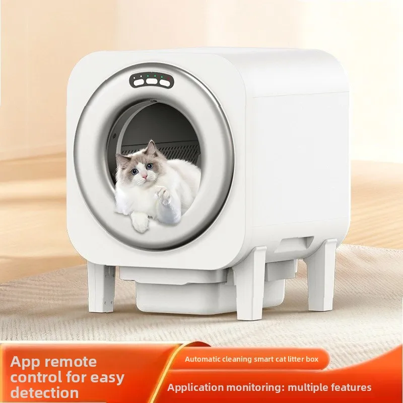 

Intelligent cat litter box, fully enclosed with super large size, visible automatic cat toilet, intelligent self-cleaning