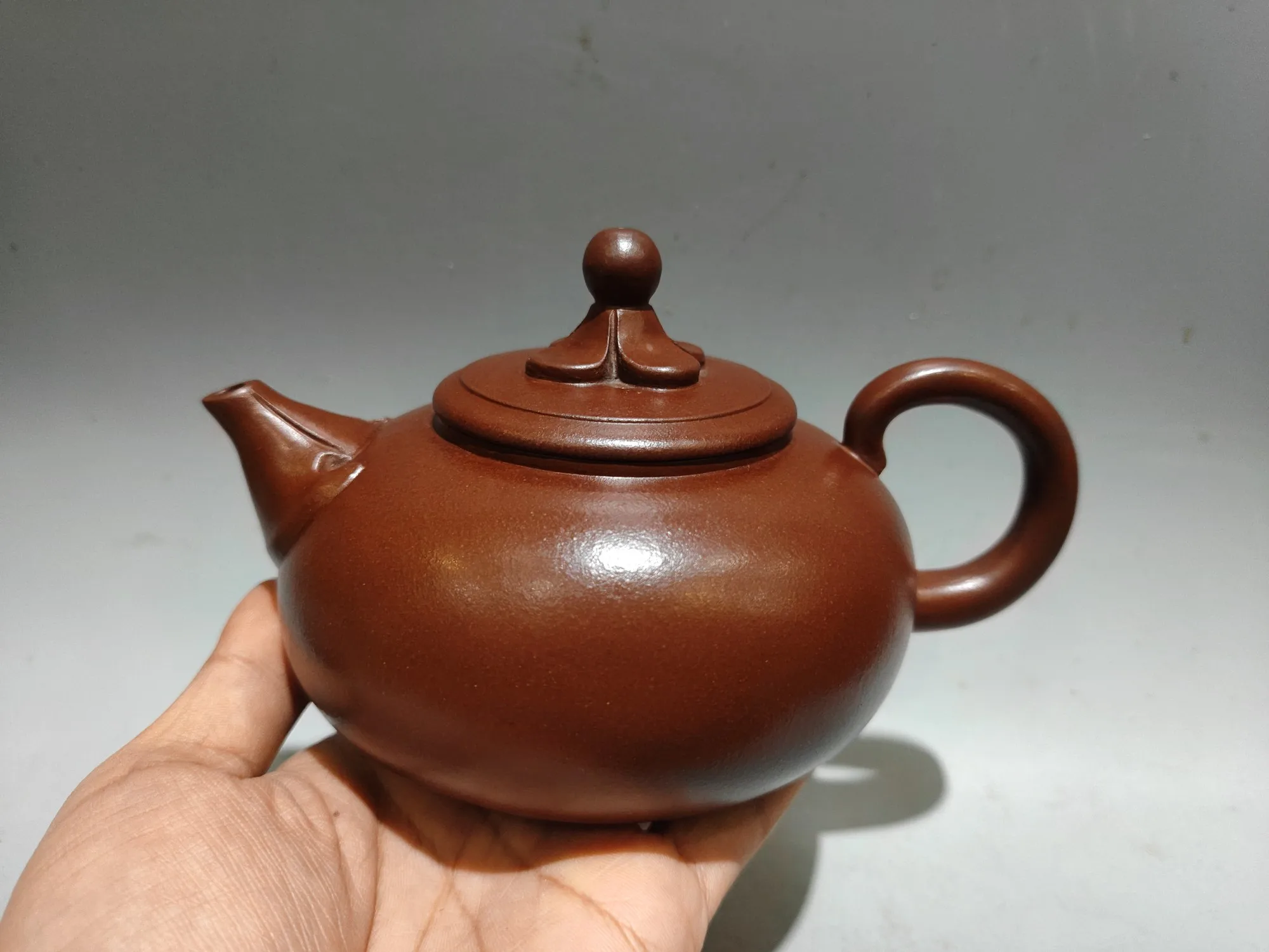 Purple teapot Yixing Purple Clay Teapot Persimmon shaped pot Persimmon pot Bamboo Rhyme Pot Kettle Teapot