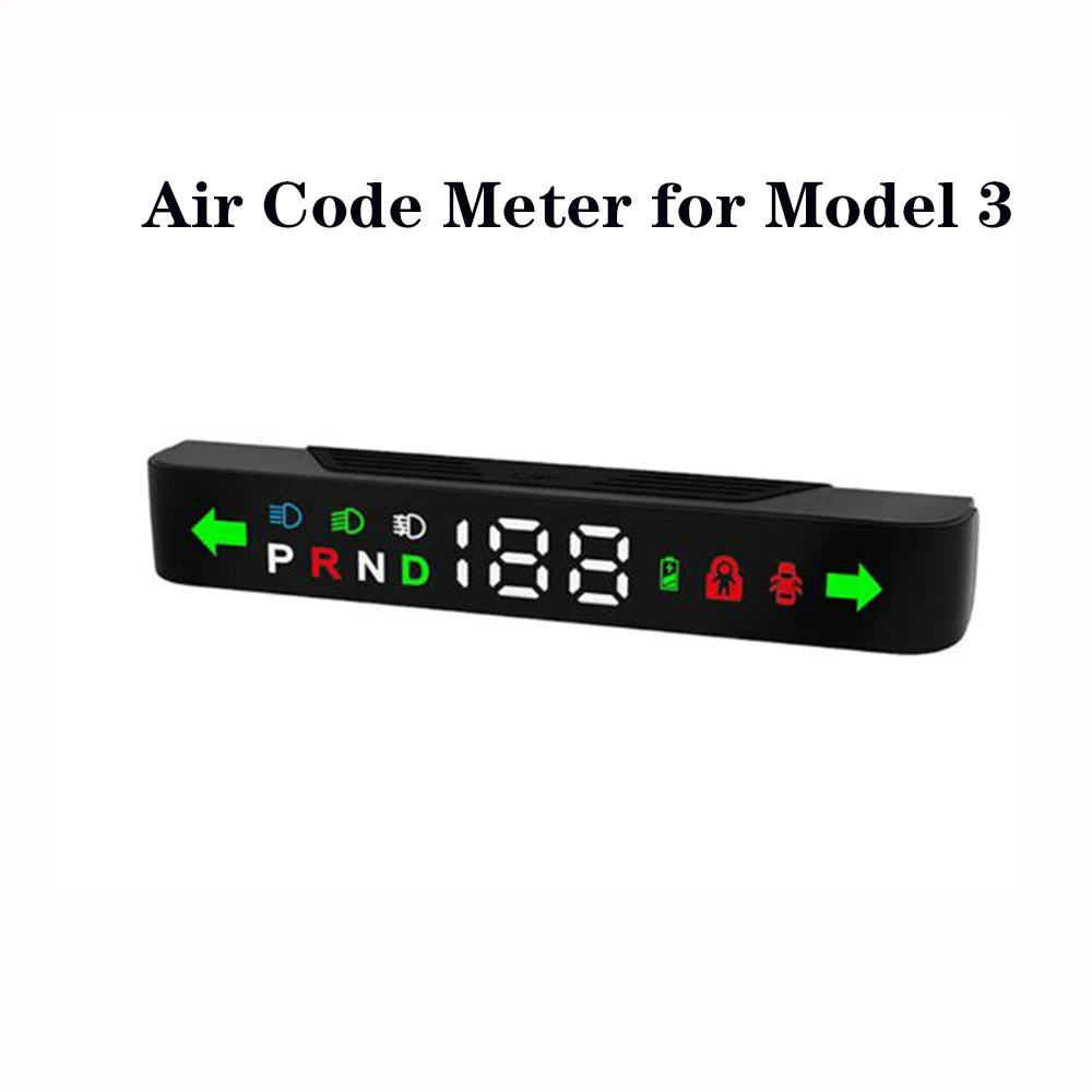 

For Model 3 V613 Speed Gear Turn Signal Power Car Air Code Meter Model 3 Accessories HUD Accessories