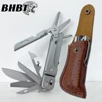 BHBT 14 In 1 Folding Multitool with Detachable Scissors Camping Survival EDC Multi Tools Gift For Men