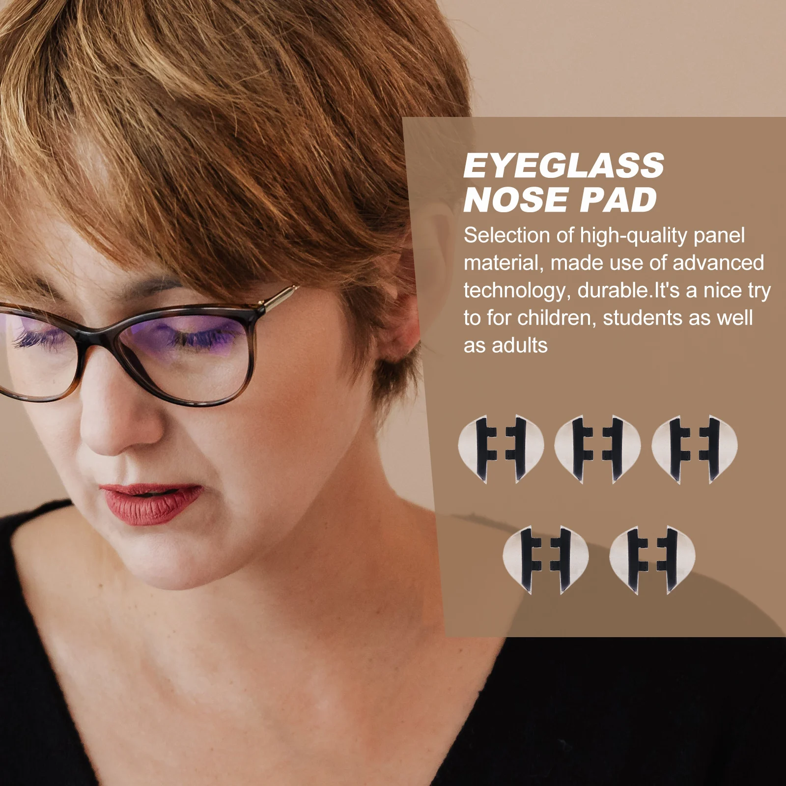 

10 Pairs Eyeglasses Nose Pads Silicone Soft Durable Comfortable Daily Replacement Myopic Reading Glasses Accessories Repair Kit