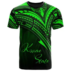 New Summer Beach Island Kosrae 3D Printed Men's T-shirt Tribal Culture Polynesian Tattoo Short Sleeve Shirt Harajuku Hip Hop Top