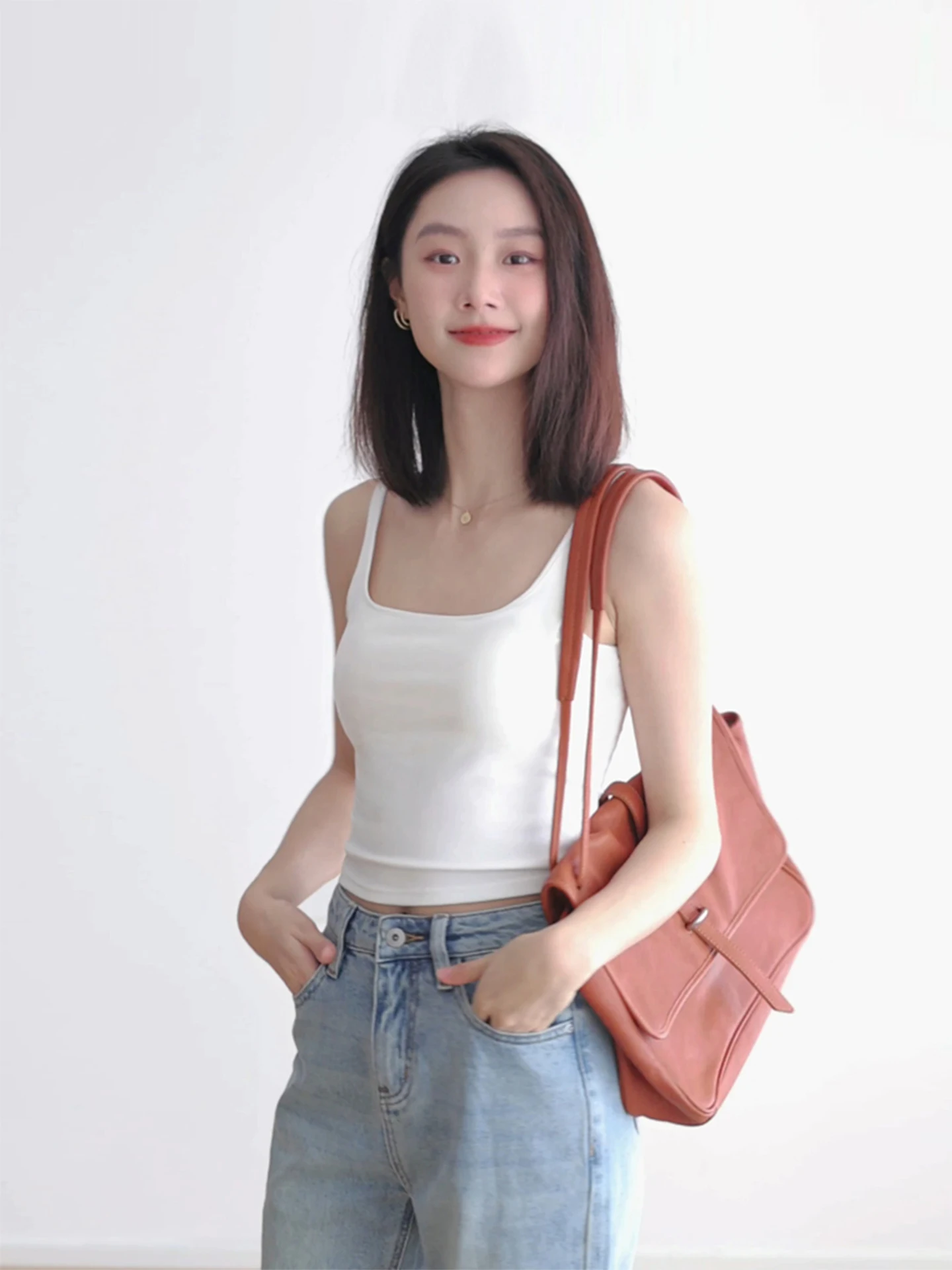 

Жилет без косточек Brtte ort-Strap со встроенной подкладкой и квадратным воротником, летний топ для женщин, повседневная одежда