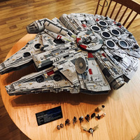 compatibility Millennium Falcon Star Wars building block assembly difficult large adult toy gift wholesale