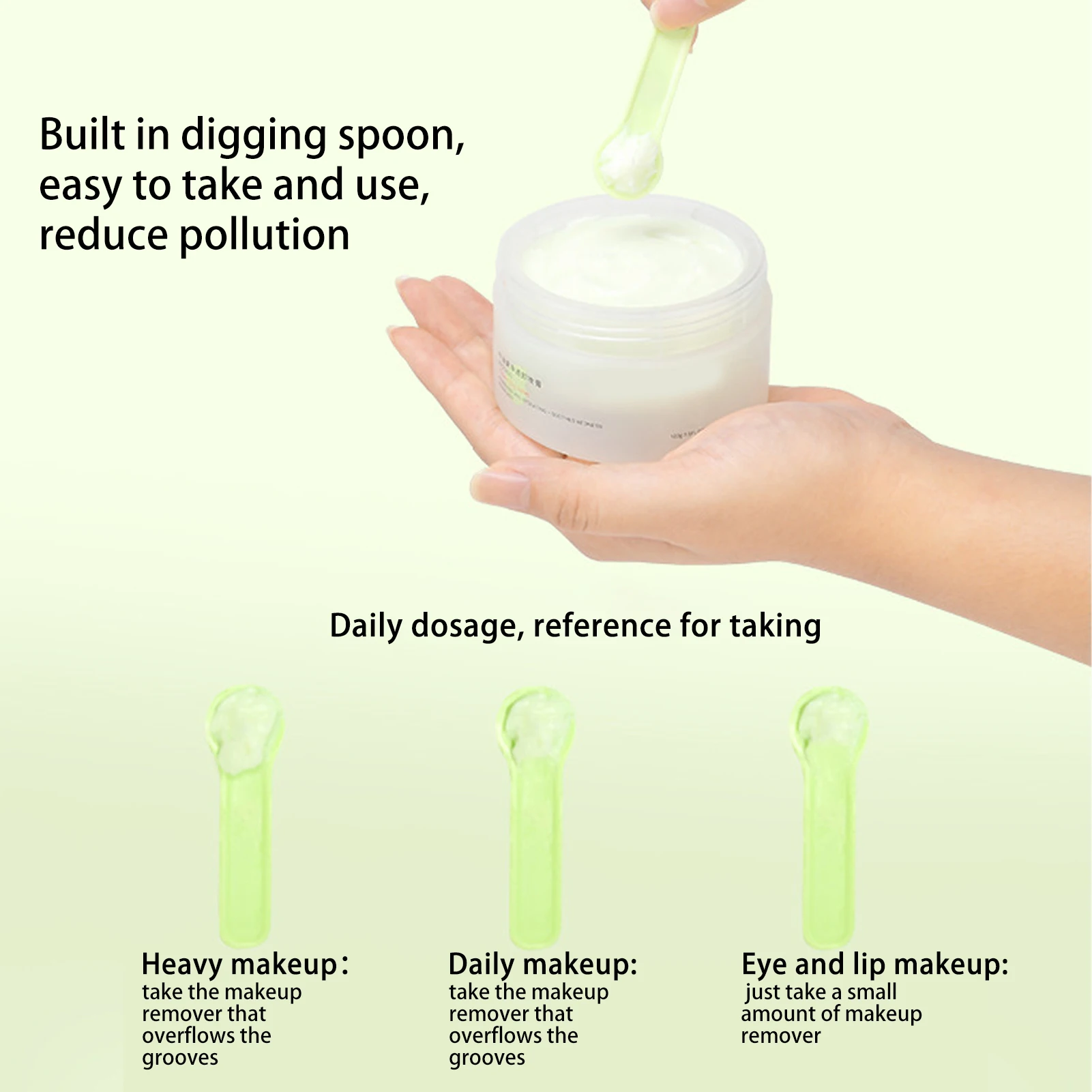 مزيل المكياج بلسم تنظيف مرطب لطيف مع ملعقة حفر للعناية بتنظيف الوجه 100 جرام كريم مزيل المكياج #2
