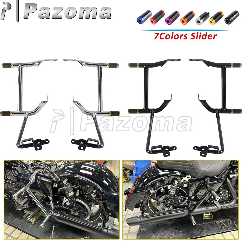 

Saddlebag Rail Highway Crash Bar Bumper For Harley Street Glide FLHX FLHXS FLHXU FLHXST Motorcycle Saddle Bag Falling Protection