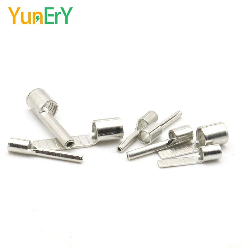 100PCS 1/2/5mm² PCB Connector Crimping Terminals Pin Type Chip Type Terminal Block Brass Tin Plated Terminal Block 22-10 AWG