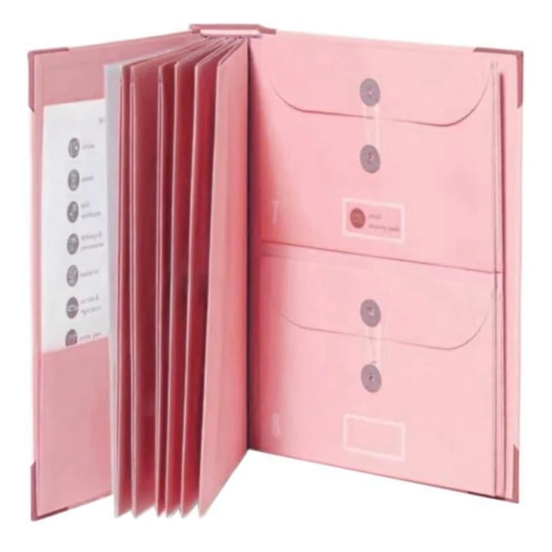 

NEW-Document Organizer Folio, In Case I Go Missing Binder,Folio Folders With Pockets, Important Document Organizer