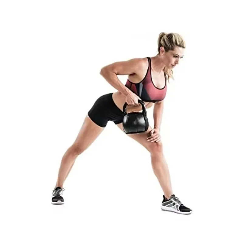 Weightlifting Core Training Leather Wrapped Soft Kettlebell With Non Slip Comfort Hand Grip