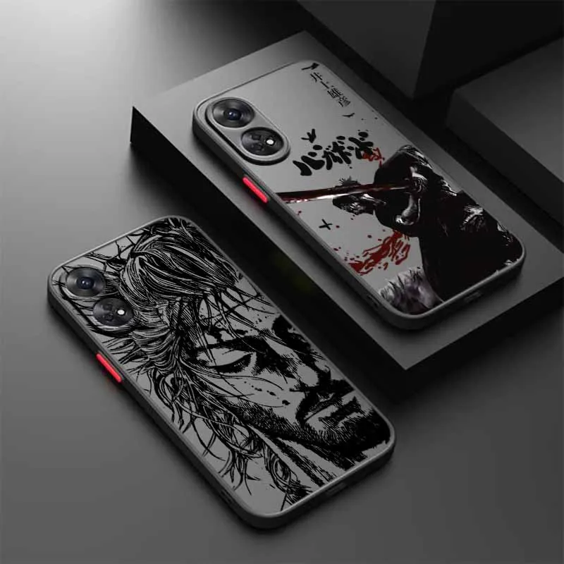 

Japanese Vagabond Samurai For OPPO Reno 14 13F 13 8T 8Z 8 7Z 7 6Z 6 5 4 Pro Plus Lite Frosted Translucent Soft Phone Case
