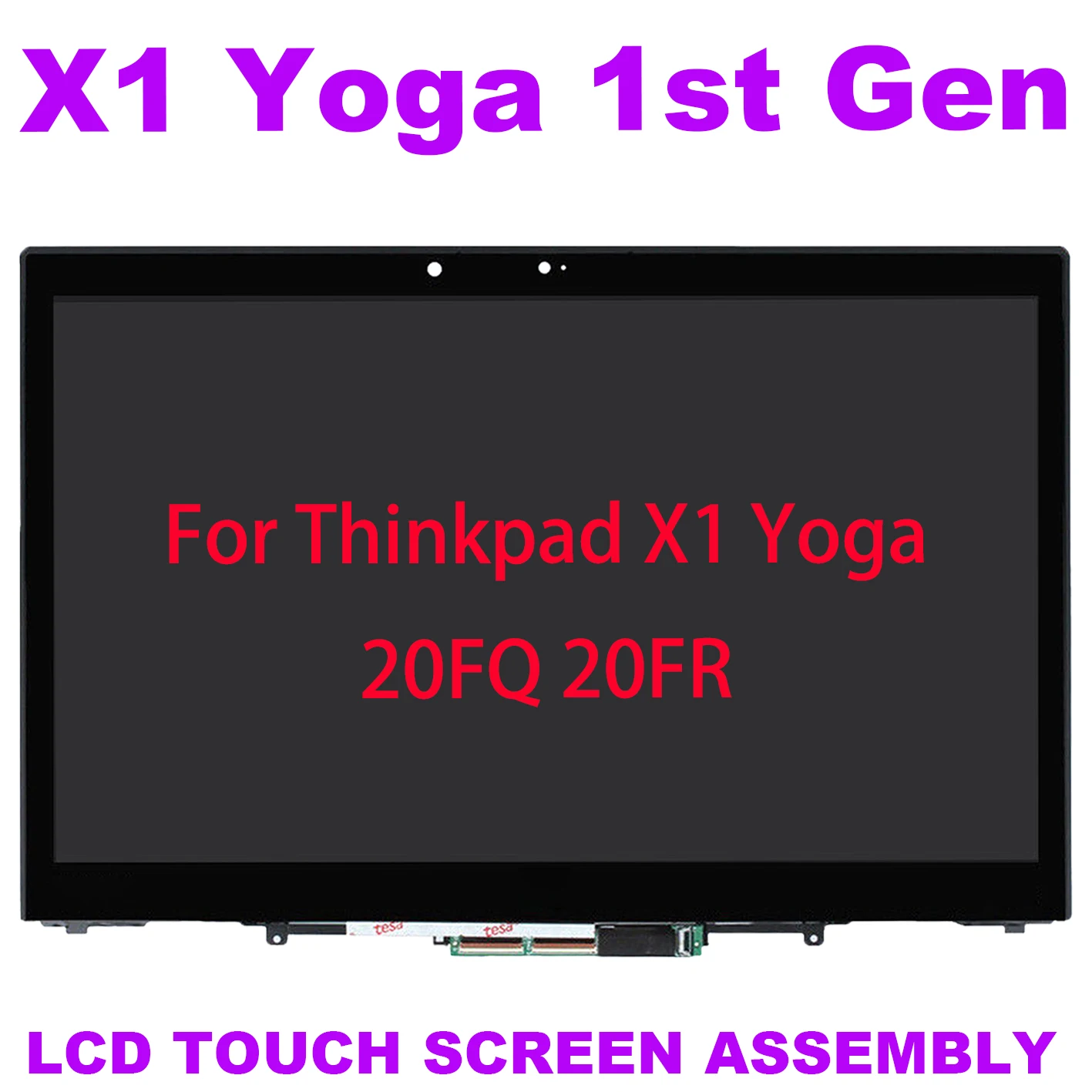 Imagem -03 - Substituição da Tela Sensível ao Toque para Lenovo Conjunto do Painel de Exibição Lenovo x1 Yoga Gen 20fq 20fr Lcd 00ur189 01ay700 00jt856 01ay702