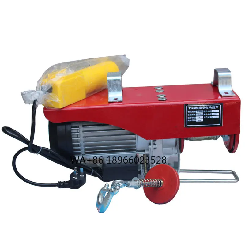 Mini Electric Wire Rope Hoist with Chain 100kg-1200kg Capacity 220v Voltage