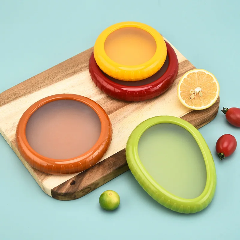 4Pc/1pc Fresh-Keeping Crisper for Fruits Vegetable Avocado Tomato Lemon Onion Reusable Kitchen Storage Box for Food Preservation