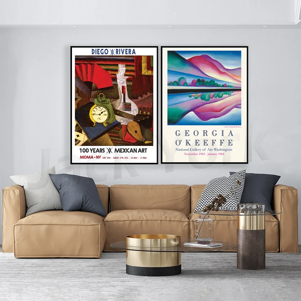 POSTER DIEGO RIVERA 1972, cartel de Rivera, cartel de galería, cartel de arte fino, cartel de arte abstracto, cartel de exposición, cartel de México