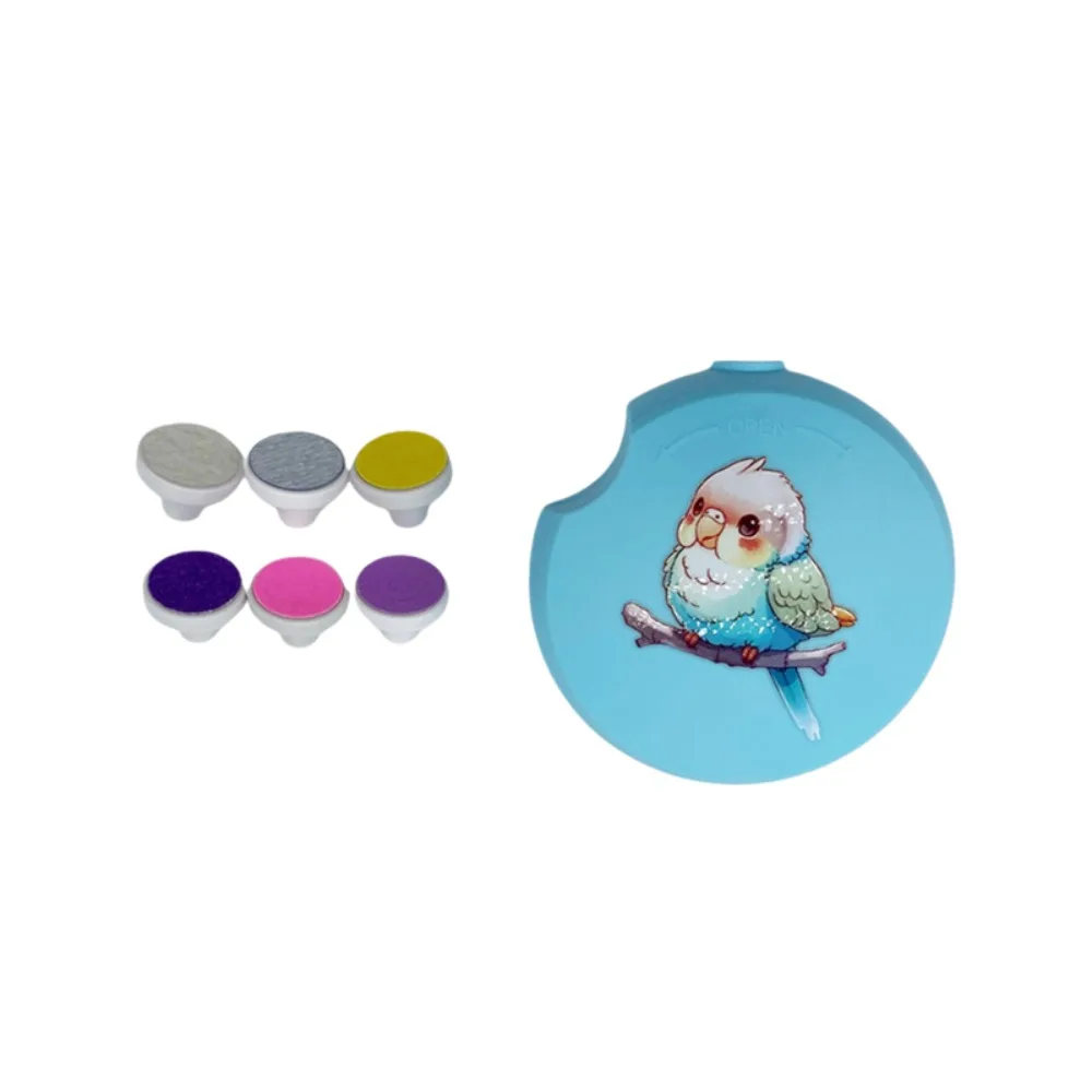 

Safe Low Noise Electric Parrot Nail Trimmer Round Mini Bird Nail Cutter with 6 Grinding Heads Nail Trimming Tool Bird Paw