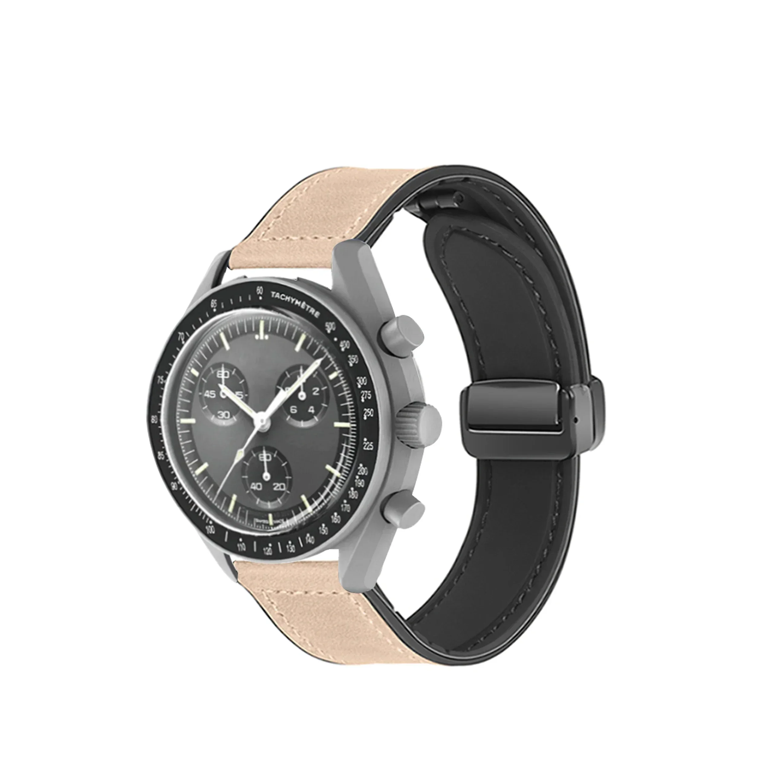 20MM PULeather Strap Für Omega X Swatch Joint MoonSwatch Planet Metall Magnetische Schnalle Für Swatch Uhr Silikon Band Zubehör