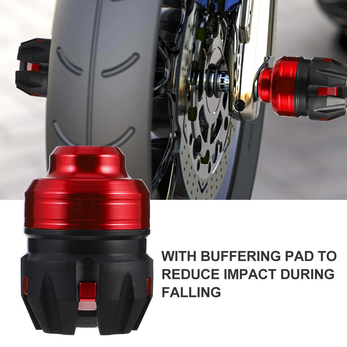 

2pcs Motorcycle Front Fork Cup Aluminum Alloy Drop Protector Off-road Bike Wheel Accessory Anti Collision Durable High