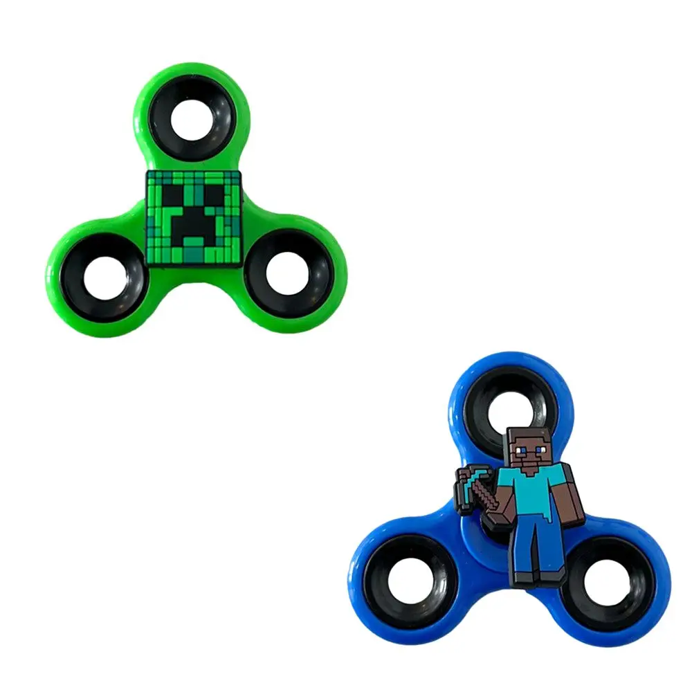 1 Peça de Figuras de Ação do Minecraft em Estilo Cartoon, Fidget Spinner, Modelo de PVC para Alívio de Estresse, Brinquedo para Crianças