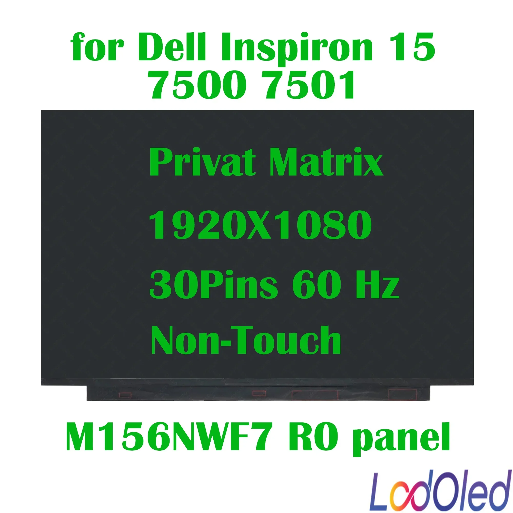 

15,6-дюймовый ЖК-экран FHD IPS LED для Dell Inspiron 15 7500 7501, M156NWF7 R0 Privat Matrix, без сенсорного ввода, 30 контактов, 60 Гц, 1920X1080