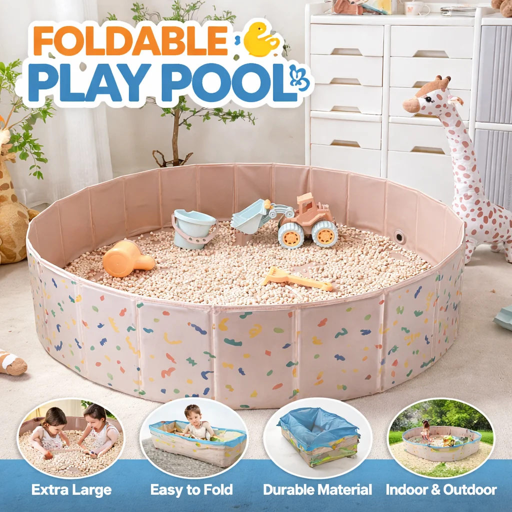 

Многофункциональный складной бассейн для игр с шариками и сливным клапаном, игровая ограда для использования в помещении и на улице, зона для плавания и игр