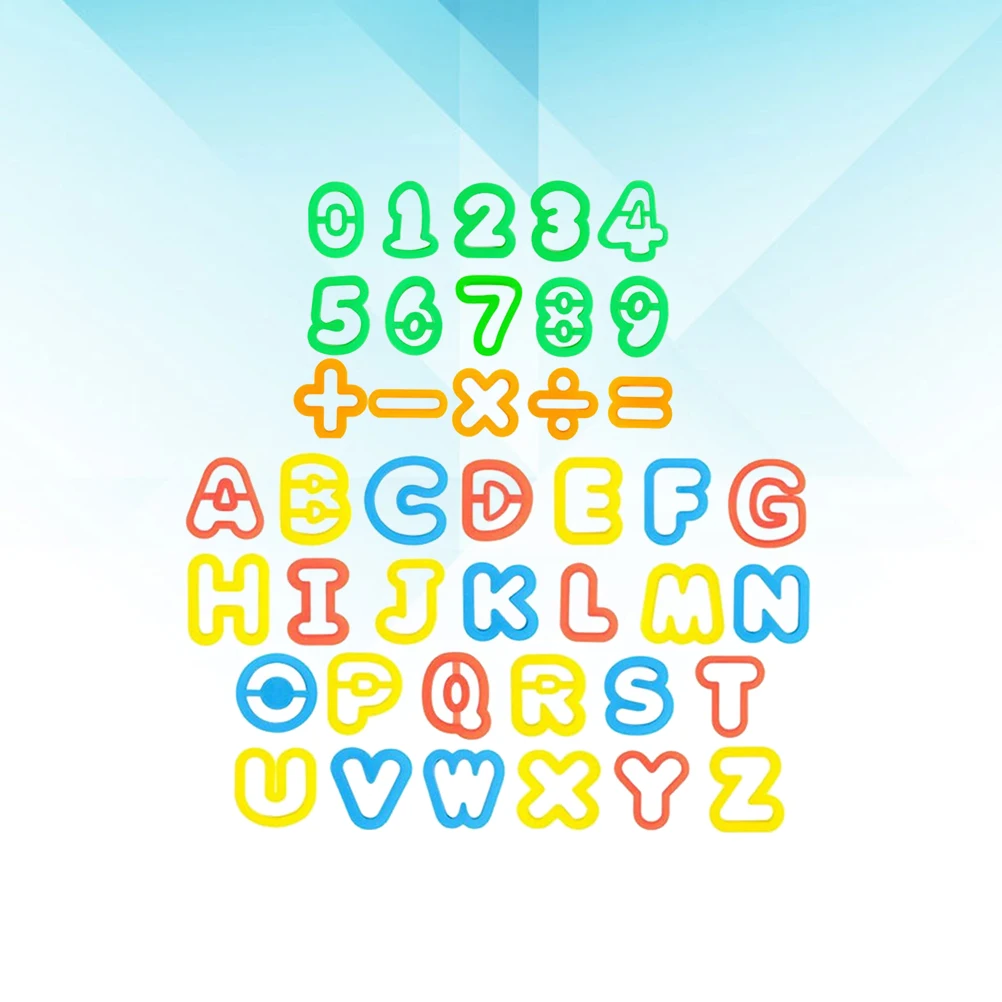 41 pezzi Kit di strumenti per argilla Simboli numeri per bambini Stampi Frese colorate Giocattoli per modellare fai da te Disegni assortiti Creatività