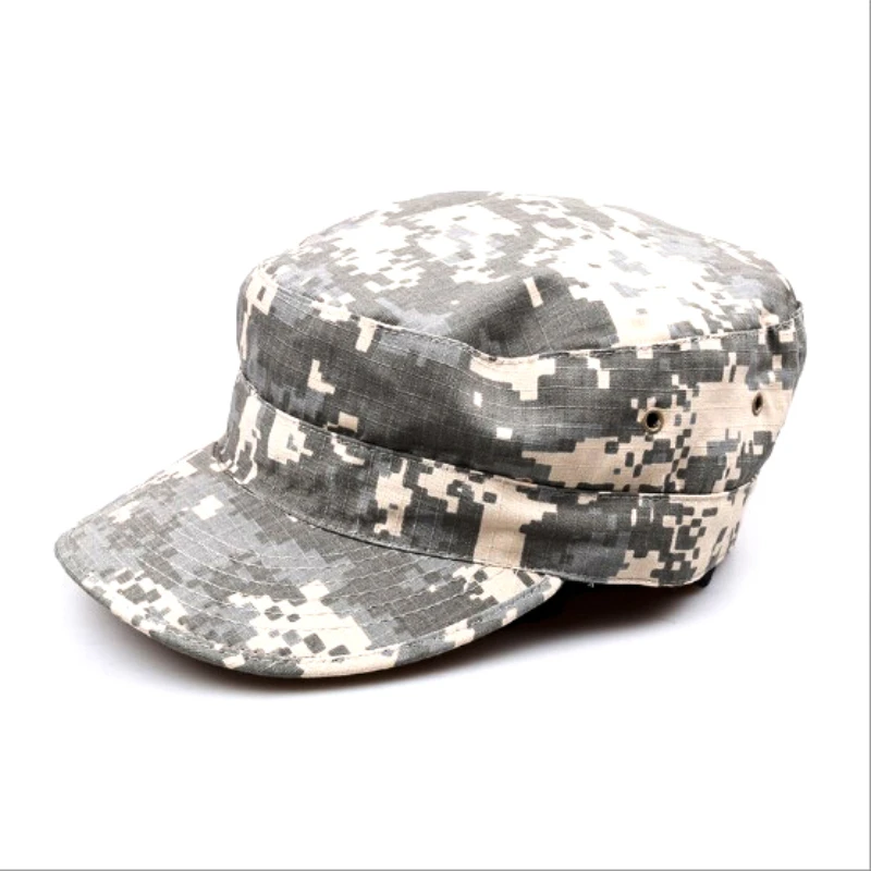 Men Camouflage Flat Cap Cadet Field Outdoor Training Tactical Hats Snapback Breathable Hunting Hat