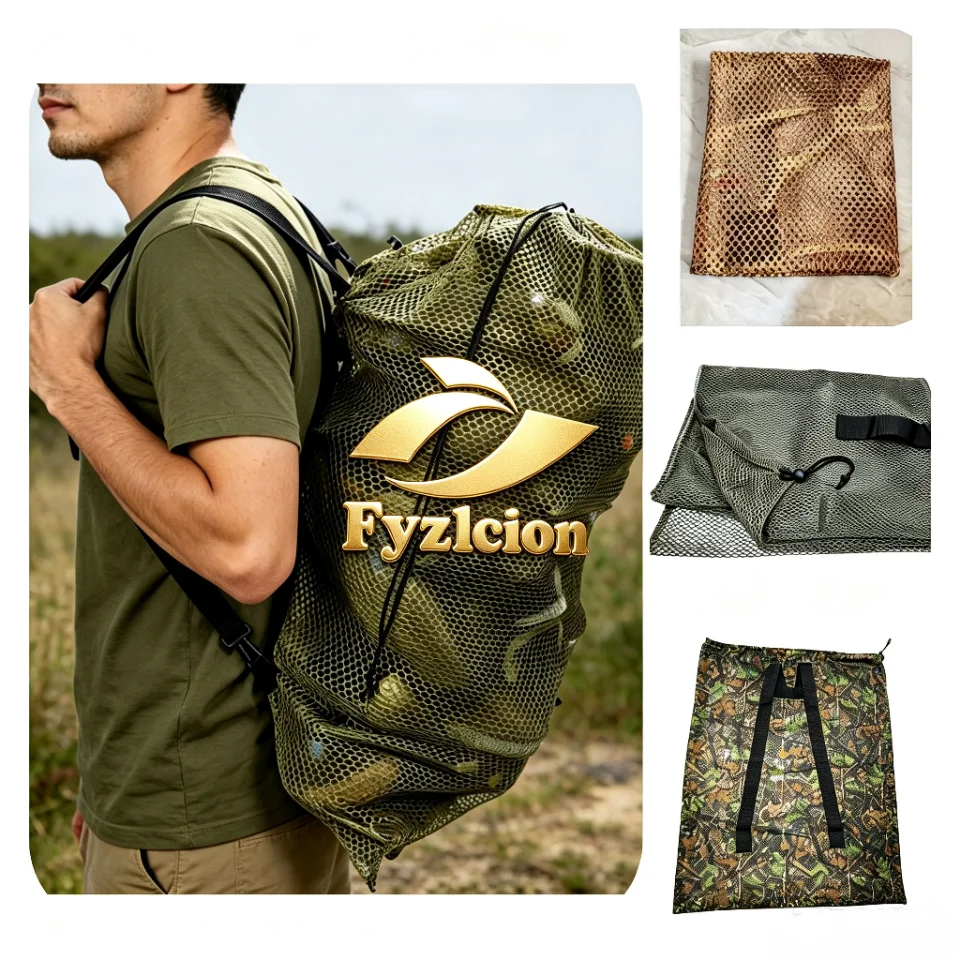 Mesh Decoy Storage Bag 75×90cm Turkey Duck Goose Decoys Carry Backpack Drawstring Hunting Decoy Bag