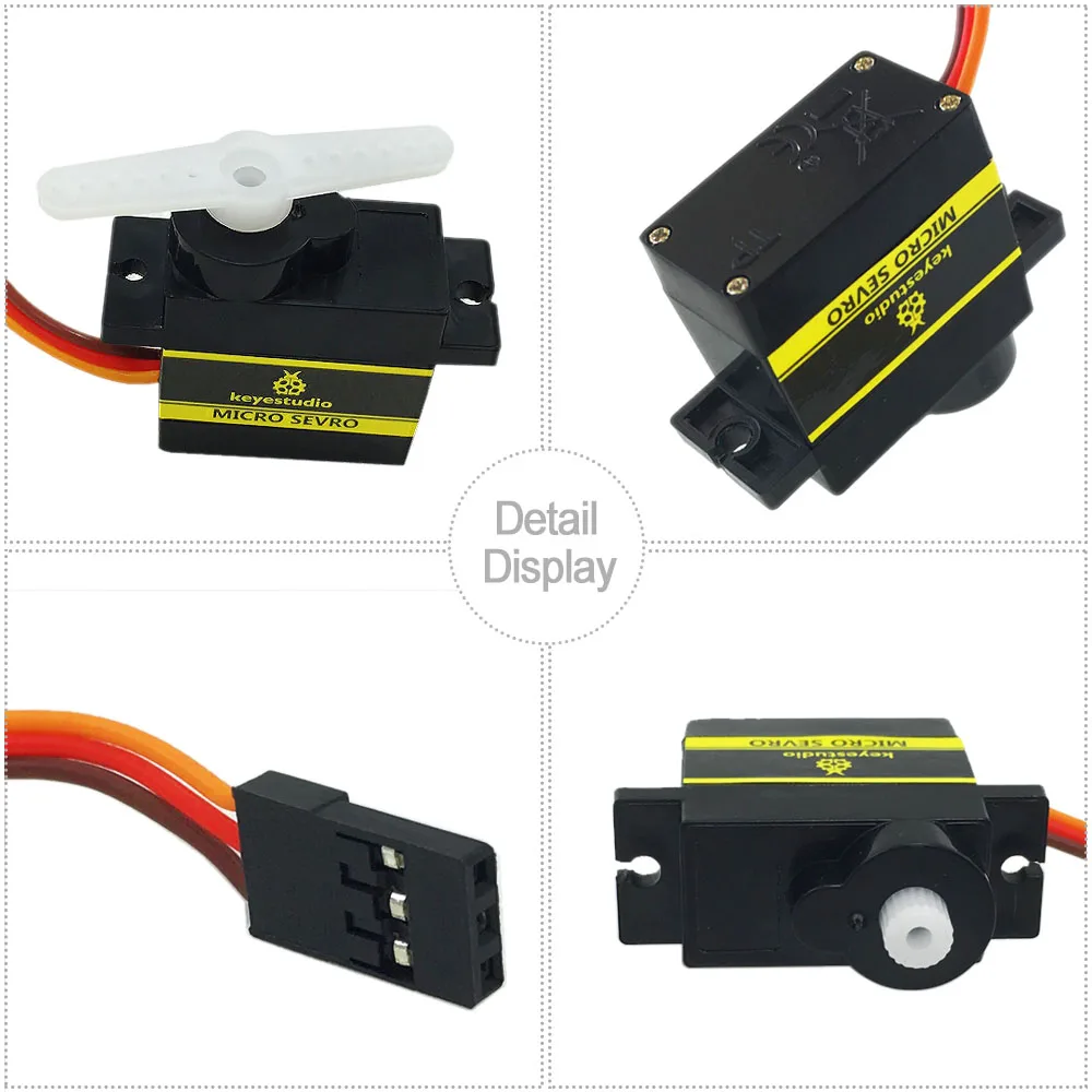 Keyestudio Customized Micro Servo SG90  0-180 degrees  for Arduino Smart Car Robot /Aircraft  Test Components