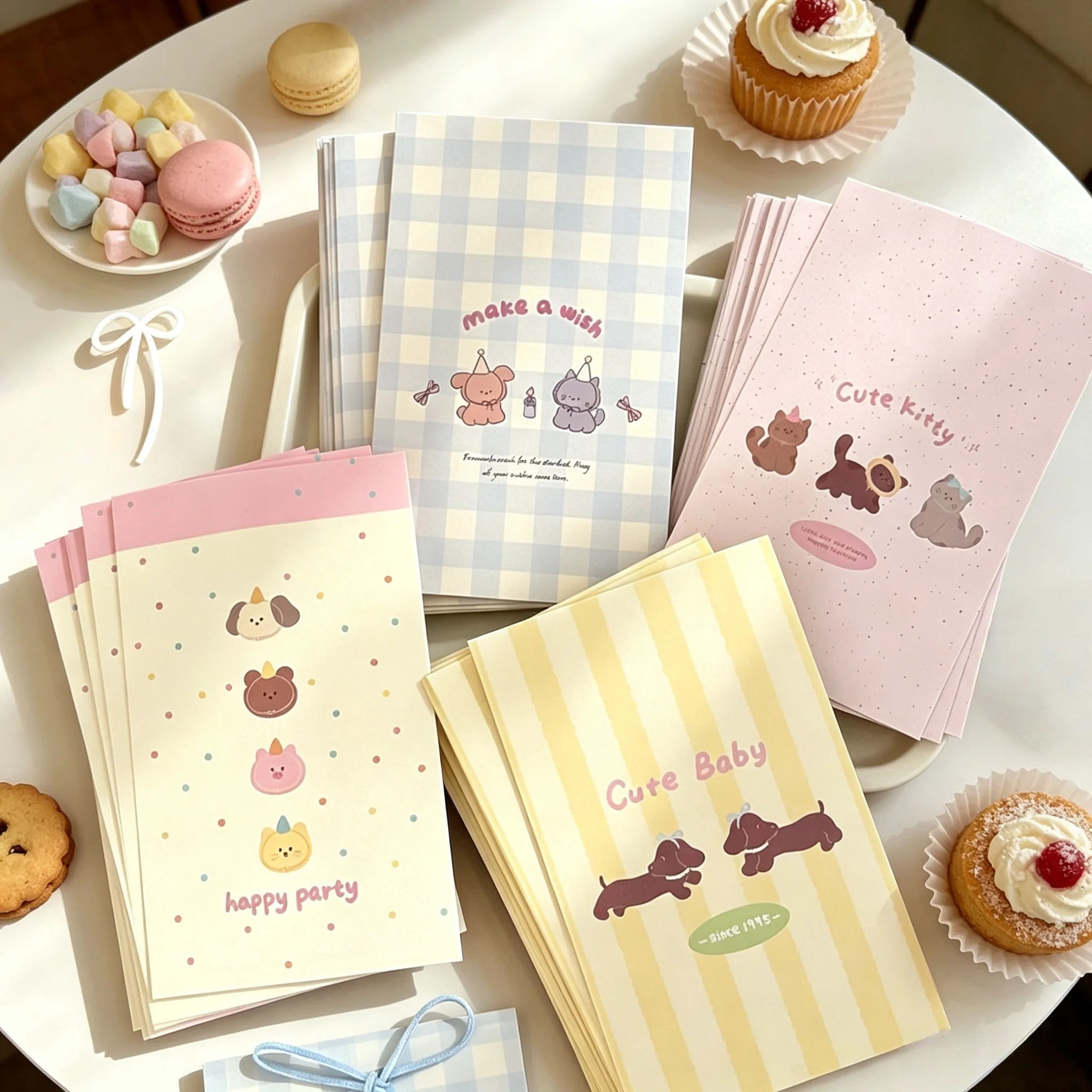 20/40Pcs Cute Pet Pattern Paper Bags Creative Candy Cookie Baking Packaging Bag Multifunctional Storage Gift Bag Home Party Bags