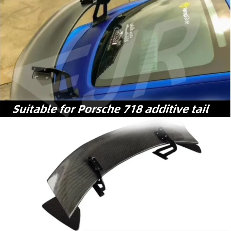 The car spoiler is suitable for the newly added Porsche 718