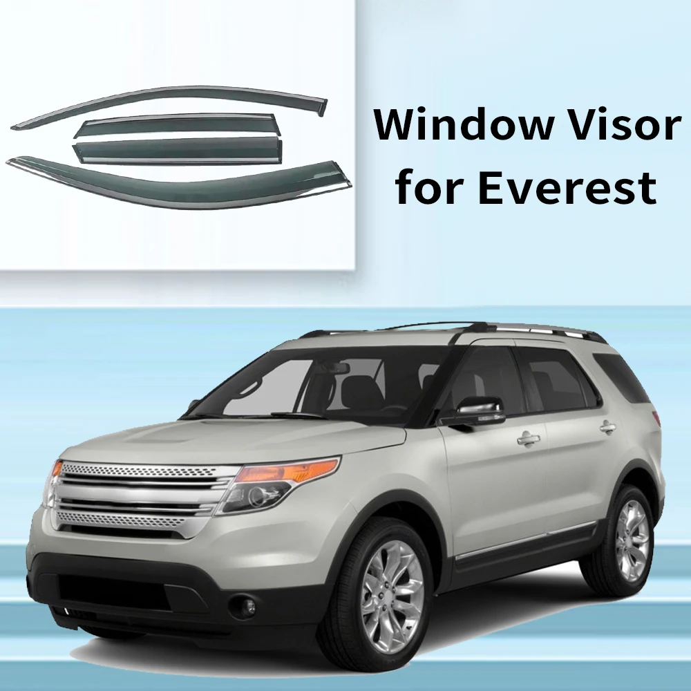 

Chrome Strips Rain Guards for FORD Explorer U502 2011-2023 Window Visor Wind Deflectors Door Visor Vent Shades Ventvisor