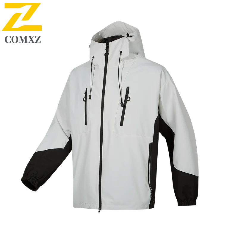 

2025 New Men's Jacket Outdoor Trendy Camping Contrast Waterproof Windproof windbreaker Autumn New Travel Hooded Rainproof Coat