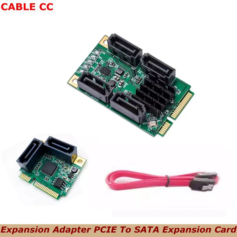 

Адаптер расширения PCIE к карты расширения SATA полной высоты MPCI-E к Quad SATA HDD интерфейсная карта адаптера для Synology