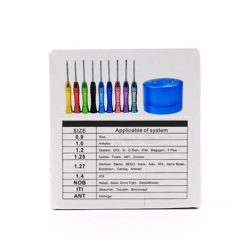 

9pcs Dental Laboratory Mechanic Screwdriver Abutment Implant Screw Drivers Kit