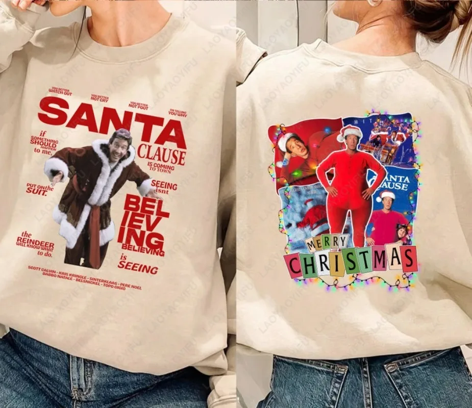 

Bundle Merry Christmas Pullovers Vintage Christmas Movie Woman Hoodies Funny Xmas Shirt Santa Claus Christmas Holiday Sweatshirt