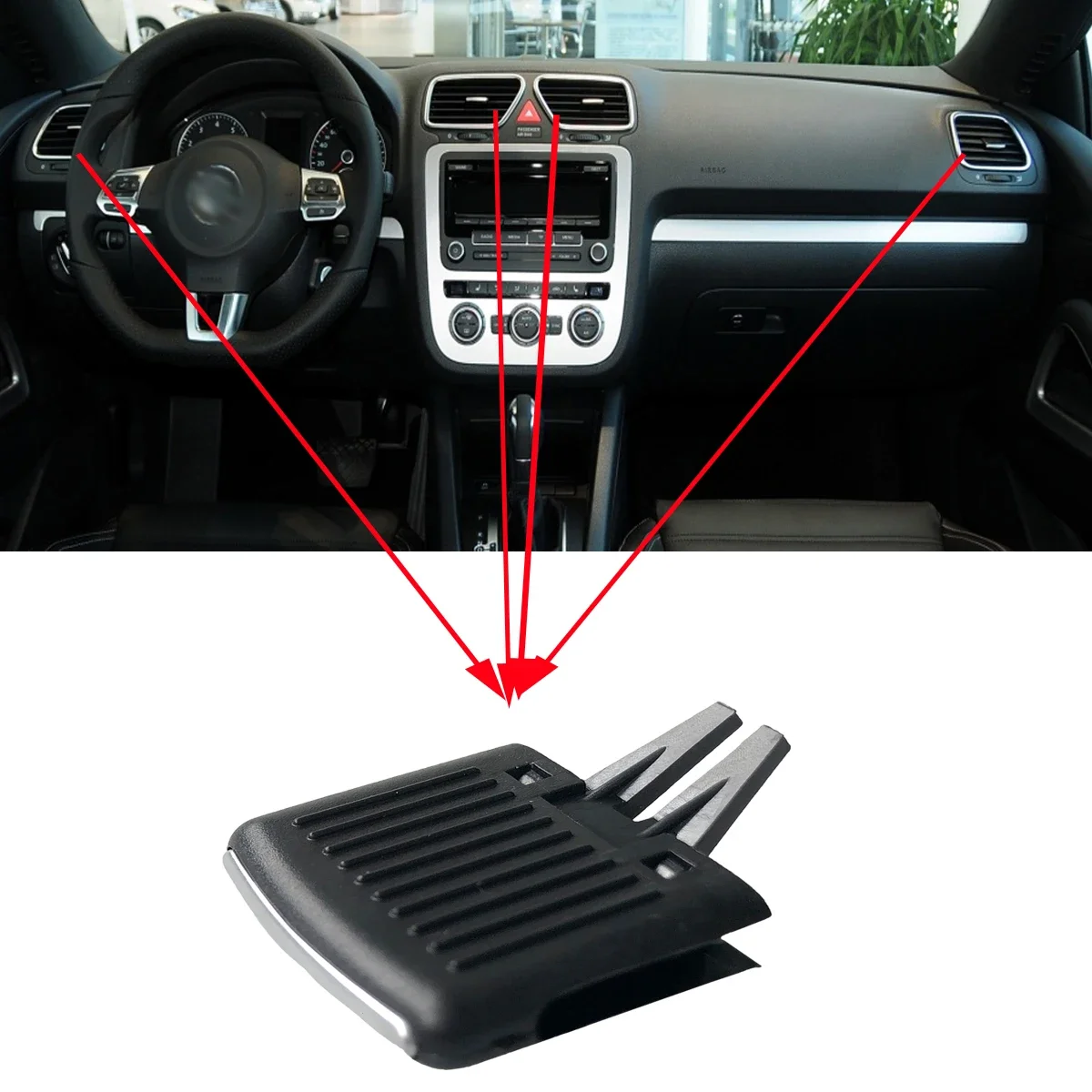 1pc Air Conditioning Outlet Vent Grill Adjustment Slide Clip Pick For VW Scirocco 3 GTS R Sagitar Jetta A5 MK5 Golf 5 MK5 EOS