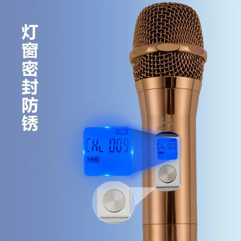 69A Titanium Steel One to Two Wireless Microphone Stage Performance Wireless Microphone Home Karaoke Conference