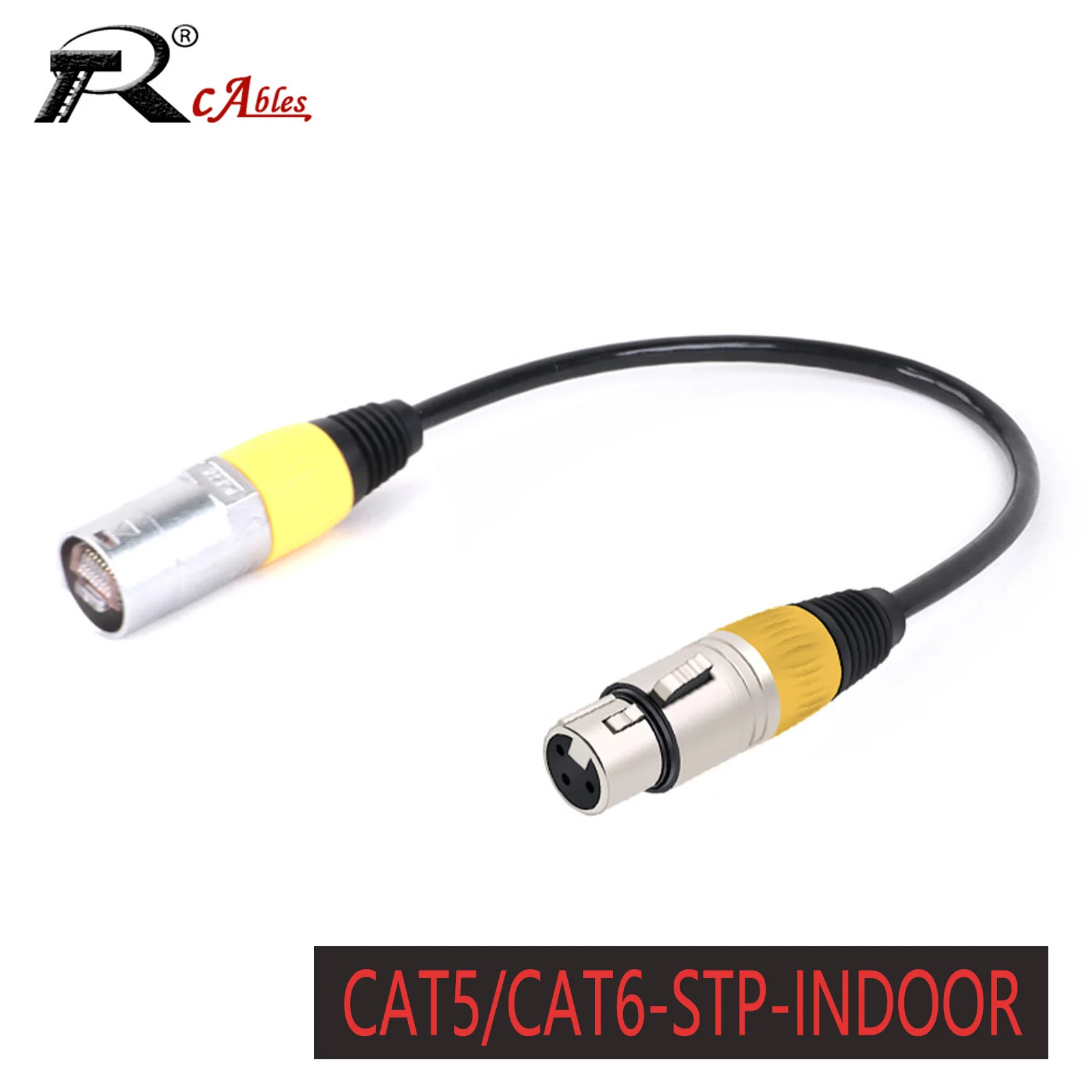 

1PC 3Pin XLR Female to RJ45 Male EtherCON Connector Adapter Converter CAT5/6 STP Cable for Microphone Speaker System and Radio