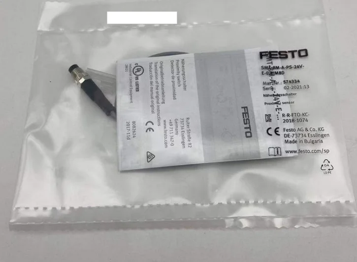 

2pcs New Original FESTO sensor SMT-8M-A-PS-24V-E-0, 3-M8D 574334 spot 0.3 meters