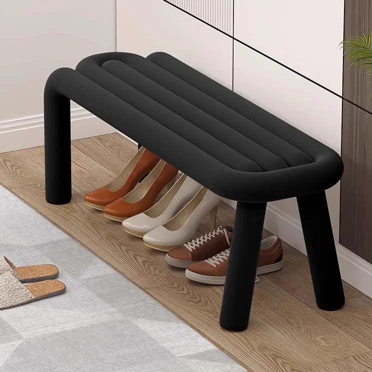 Household door shoe rack type, integrated bench