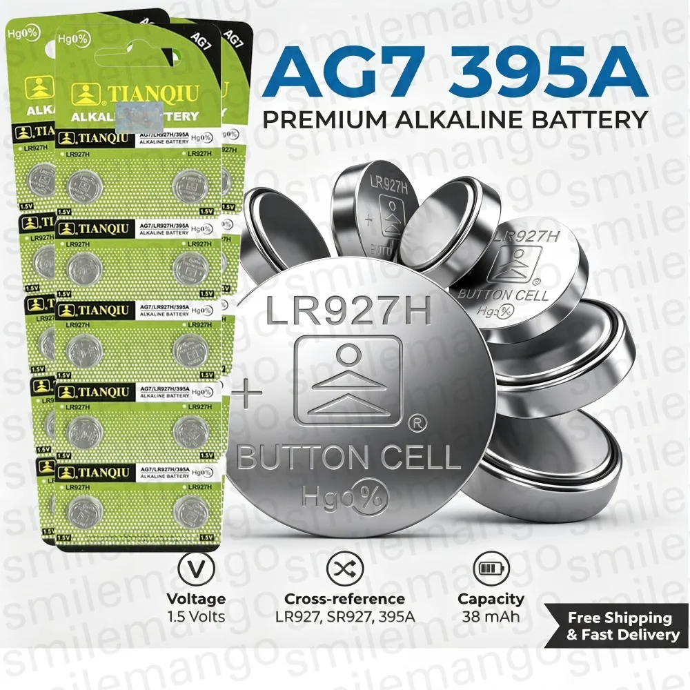 LR927 AG7 1.5V Alkaline Button Cell Batteries SR927SW 395 399 Replacement Coin Cells For Watch Calculator 10-120Pcs