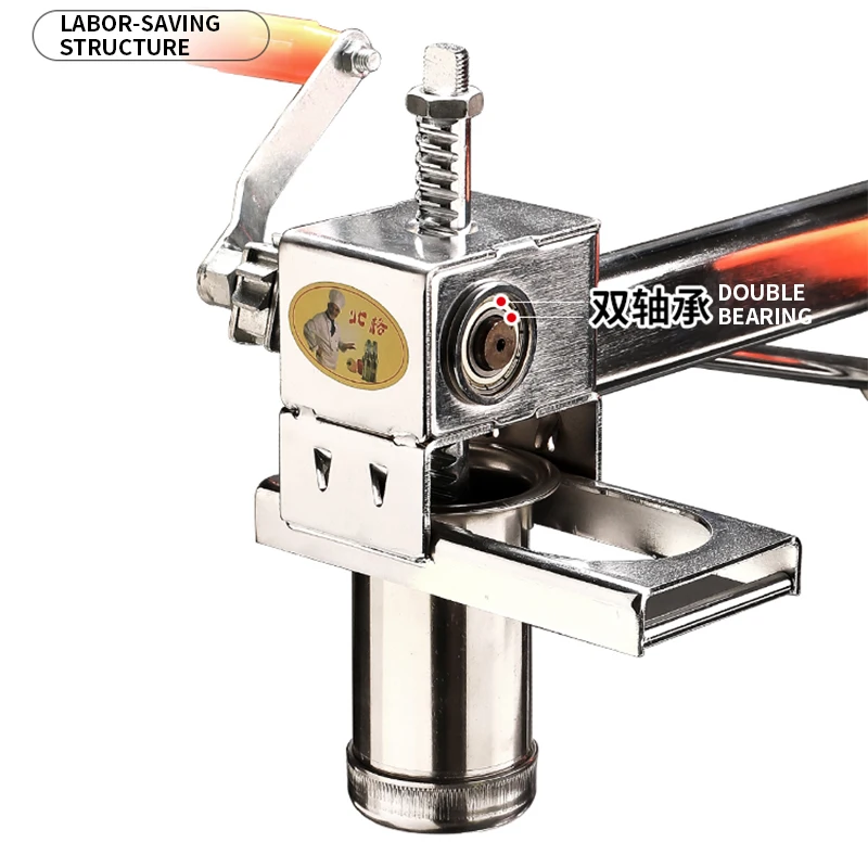 Máquina manual de prensagem de macarrão de aço inoxidável, portátil, de dois eixos, 10 tipos de macarrão