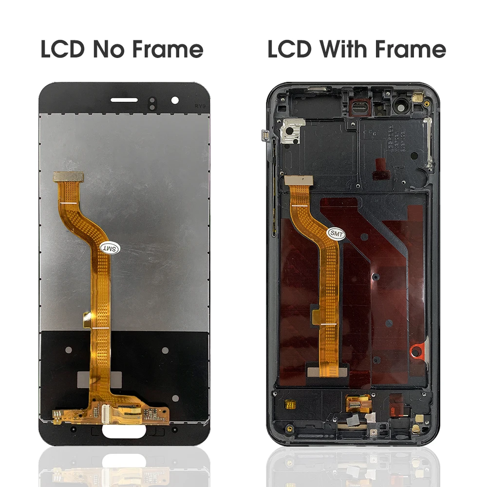 5.15\'\'AMOLED For Honor 9 LCD Display Touch Screen Digitizer Assembly For Honor 9 STF-L09 STF-AL10 Replacement Screen With Frame