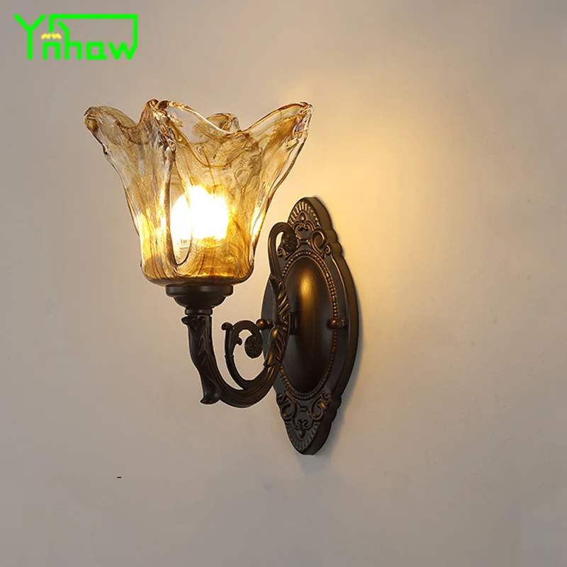 

French Vintage Chinese Bedside Wall Lamp Premium Creative US Retro Artistic Angel Wall Lamp for Living Room Bedroom