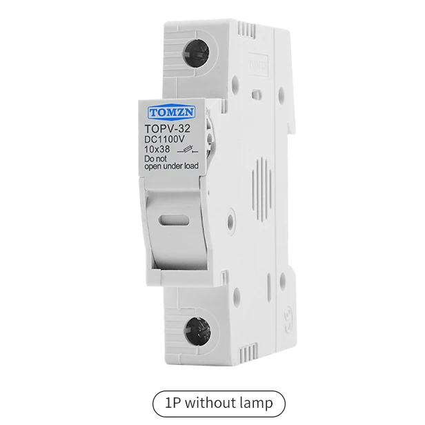 TOMZN Ein Satz DC-Sicherungshalter 10*38mm Hochspannung Solar-PV 1100V TOPV-30 Basis Photovoltaik-System-Schutz GPV