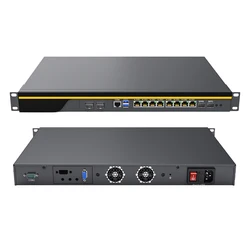 BKHD 989  1U Firewall Rackmount Server 4.5cm High 8 Lan 2*1G 2*10G SFP Intel Core i3-3110M i5-3320M i7-3520M i7-3610QM